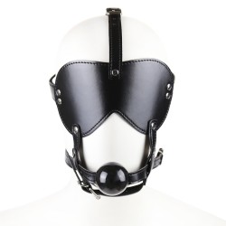 gag harness with blindfold