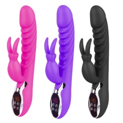 lcd heating silicone rabbit vibe