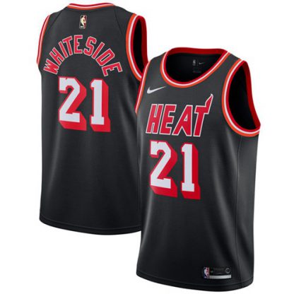 Nike Miami Heat #21 Hassan Whiteside Black NBA Swingman Hardwood Classics Jersey