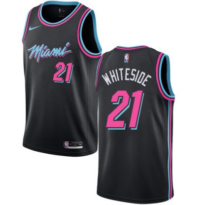 Nike Miami Heat #21 Hassan Whiteside Black NBA Swingman City Edition 2018/19 Jersey