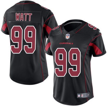 Nike Arizona Cardinals #99 J.J. Watt Black Women's Stitched NFL Limited Rush Jersey