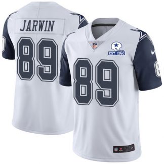 Nike Dallas Cowboys #89 Blake Jarwin White Men's Stitched With Established In 1960 Patch NFL Limited Rush Jersey